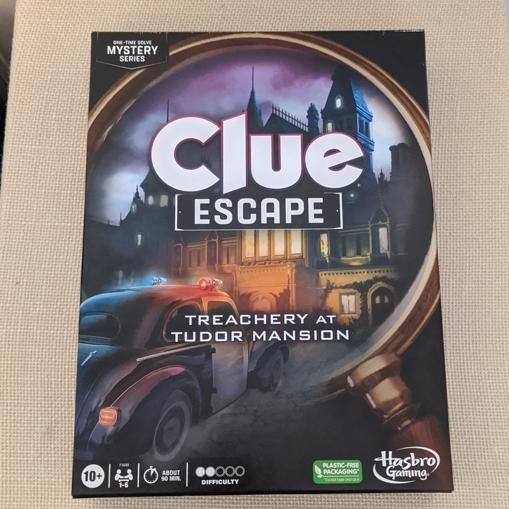 Hasbro Gaming Clue Escape Party "Board" Game Treachery at Tudor Mansion 10+